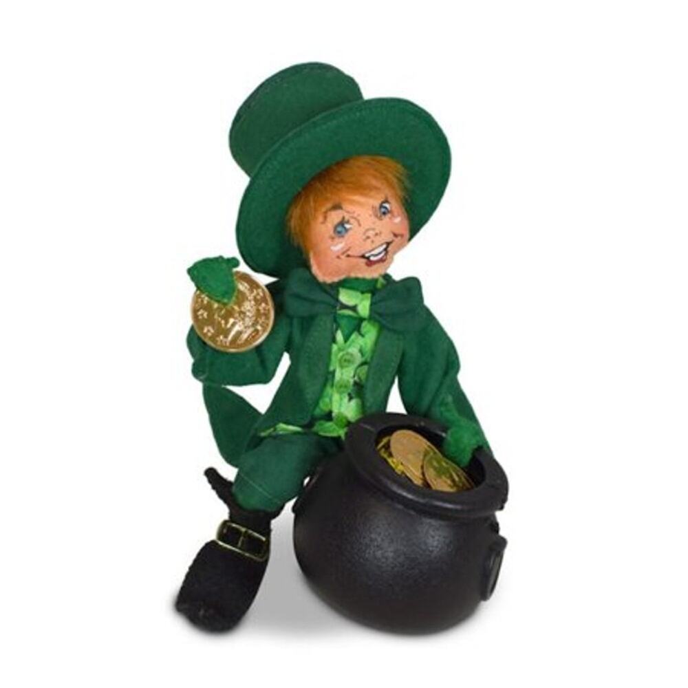 Annalee Leprechaun with Pot of Gold 160822 Doll 9" St. Patrick's Day Felt 2022